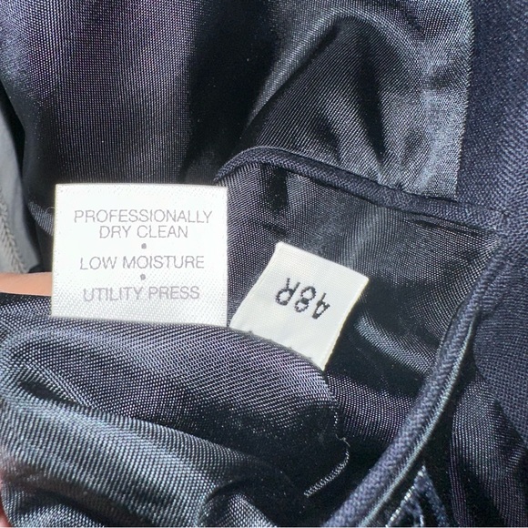 💫 MENS HART SCHAFFNER MARX Classic Fit Luxe Stretch Navy Blazer * SZ 48R - Picture 5 of 7